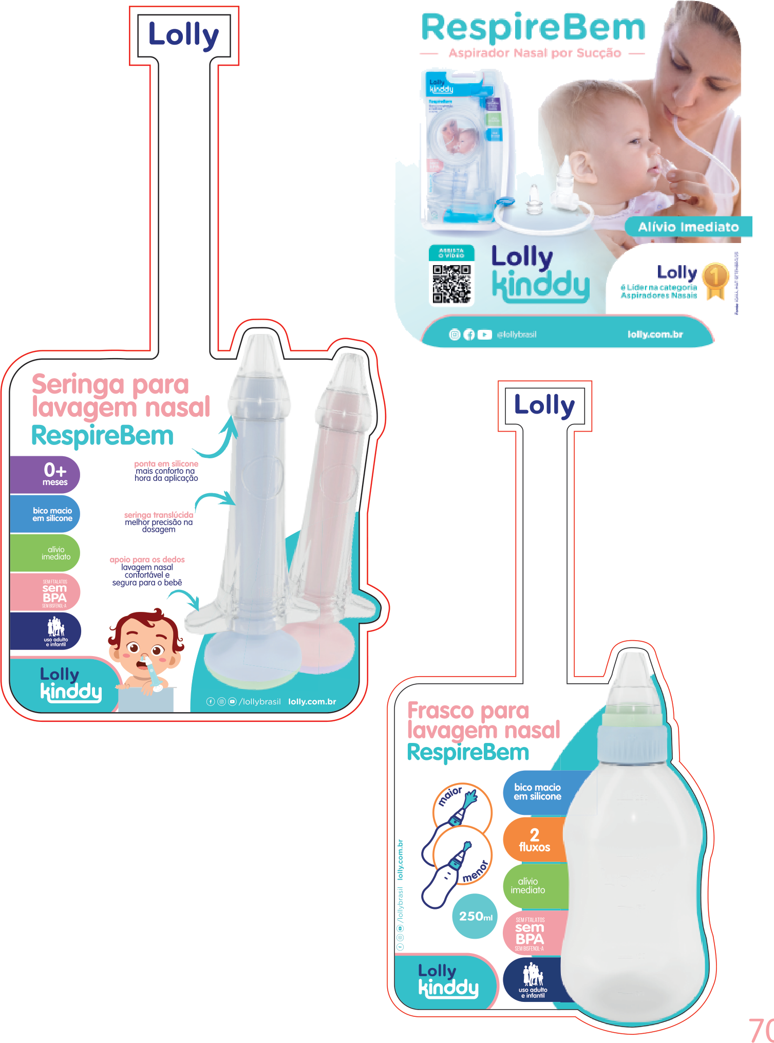 Wooblers Kinddy: seringa e frasco para lavagem nasal RespireBem